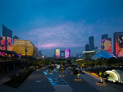 Glamour del G20 Hangzhou - iluminación temática de la Cumbre del G20 en Hangzhou - nueva ciudad de Qianjiang
