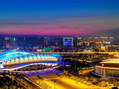 Iluminación temática de los 7º juegos militares mundiales de Wuhan