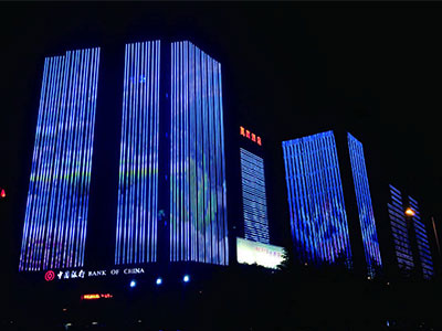 Diseño de iluminación LED exterior de Suqian Financial Fortune Plaza