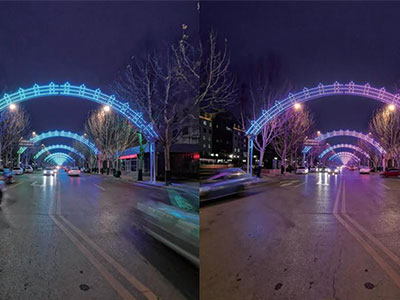 Diseño de iluminación paisajística del túnel del tiempo en la isla jinkang, Bazhou, Hebei
