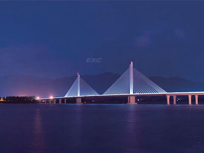 Iluminación LED del paisaje exterior del puente Fuyang en Hangzhou