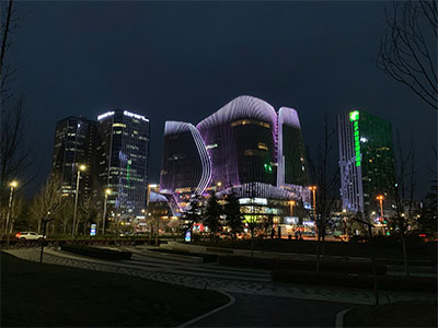 Iluminación nocturna del complejo del centro comercial juwai Tag en Zhengzhou